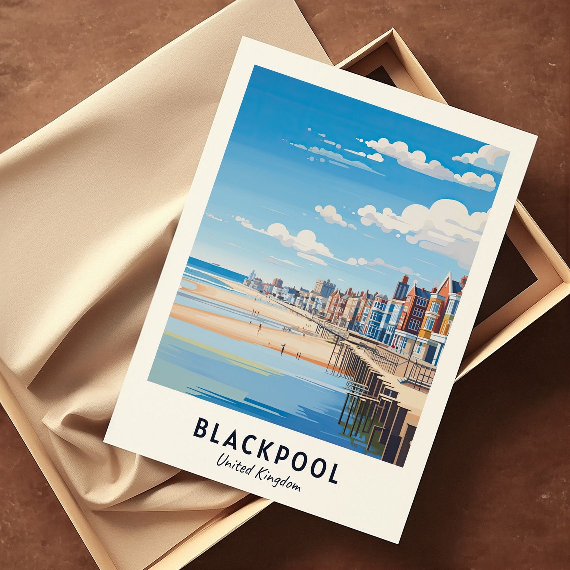 Blackpool United Kingdom Travel Print Wall Art Blackpool United Kingdom City Print Blackpool United Kingdom Travel Gift Blackpool - Image 3