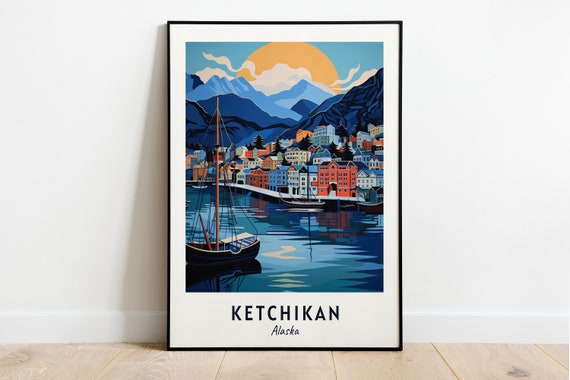 Ketchikan Alaska Travel Poster, City Print