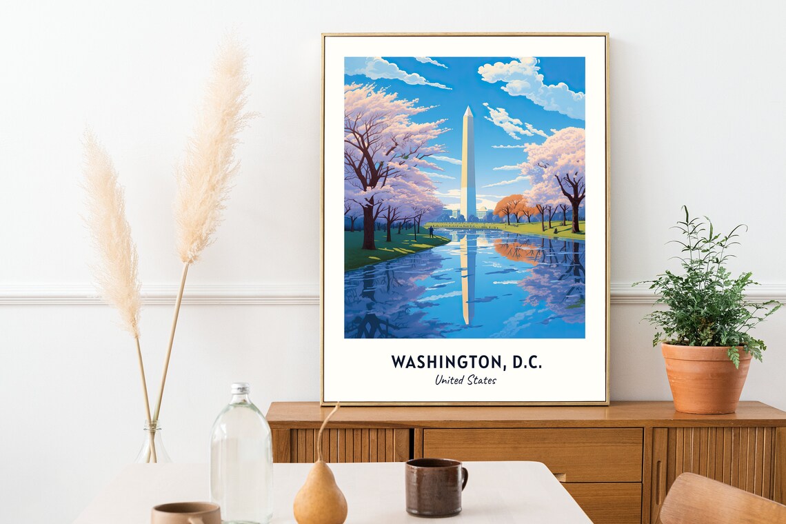 Washington DC Travel Poster, United States Gift - Image 2