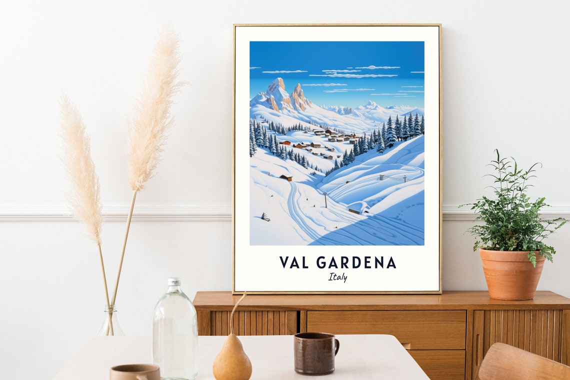 Val Gardena Italy Travel Print Wall Art Val Gardena Italy City Print Val Gardena Italy Travel Gift Val Gardena Italy Poster - Image 2