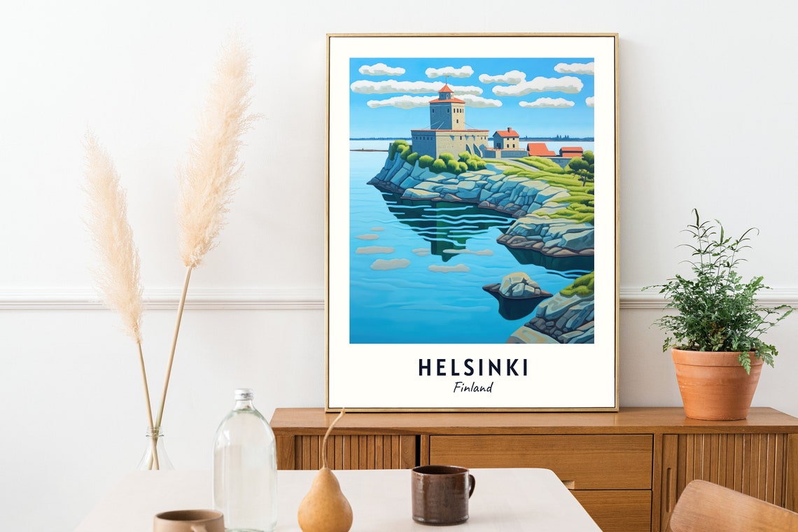 Suomenlinna Fortress Travel Print Wall Art Helsinki Finland City Print Suomenlinna Fortress Travel Gift Suomenlinna Fortress Poster - Image 2