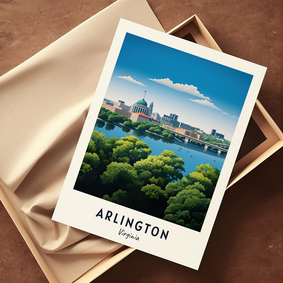 Arlington Virginia Travel Poster, Travel Gift Print - Image 3