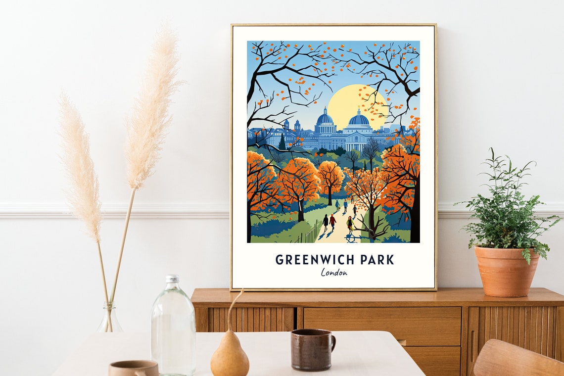 Greenwich Park London Travel Print Wall Art Greenwich Park London City Print Greenwich Park London Travel Gift Greenwich Park - Image 2