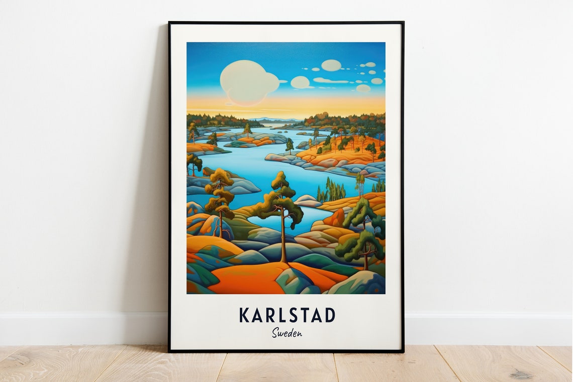 Sandgrund Lars Lerin Art Gallery Travel Print Wall Art Karlstad Sweden City Print Sandgrund Lars Lerin Art Gallery Travel Gift Wall Art