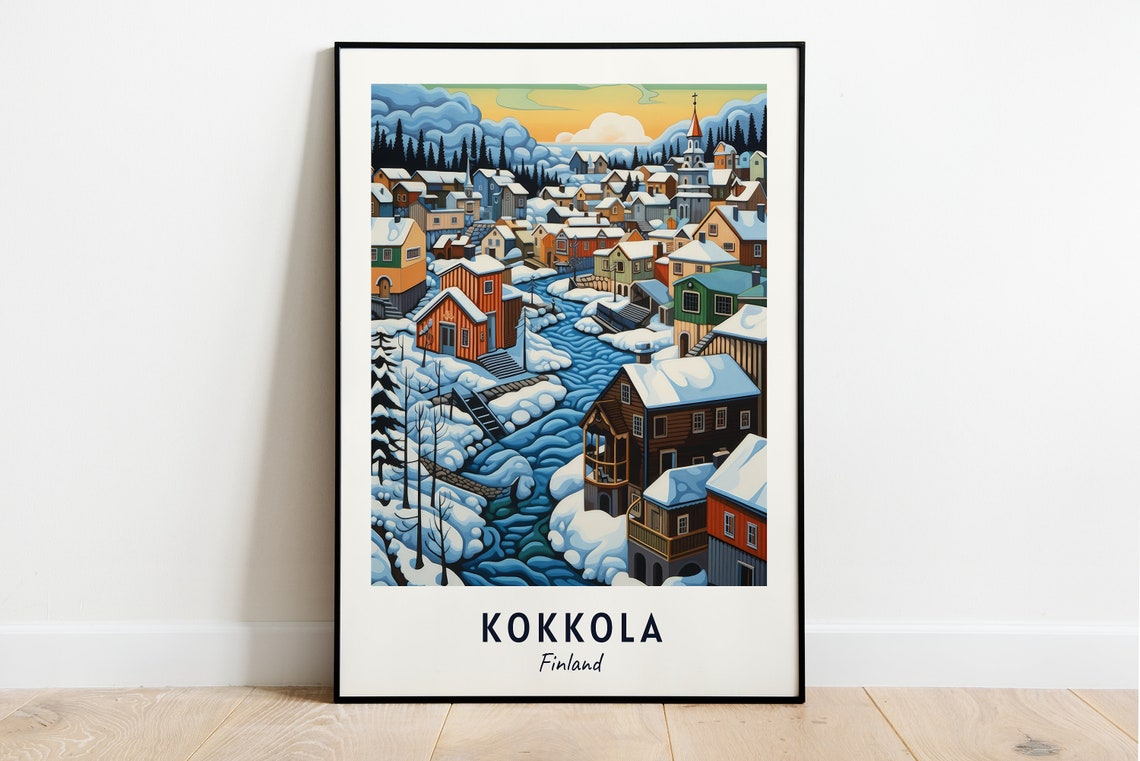 Neristan Old Town Travel Print Wall Art Kokkola Finland City Print Neristan Old Town Travel Gift Neristan Old Town Poster Travel Gift