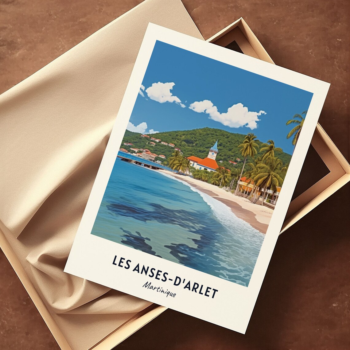 Les Anses Darlet Travel Poster, Martinique Travel Gift - Image 3