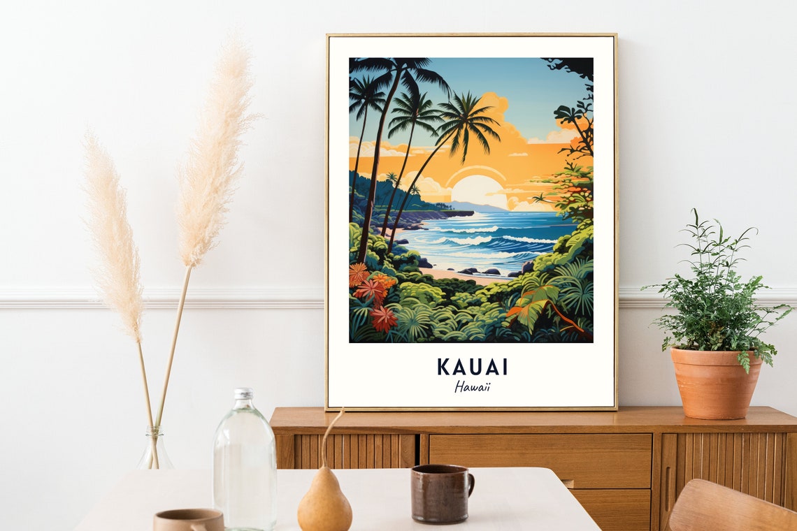 Kauai Hawaii Travel Poster, Travel Gift - Image 2
