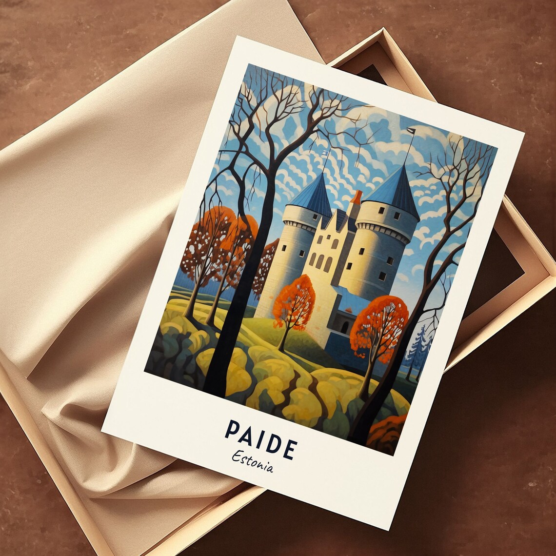 Paide Travel Print Wall Art Paide Estonia City Print Paide Travel Gift Paide City Poster Travel Gift Wedding Gift - Image 3