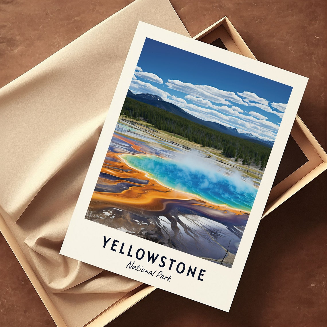 Yellowstone National Park Travel Print Wall Art Yellowstone National Park City Print Yellowstone National Park Travel Gift Wall Art - Image 3