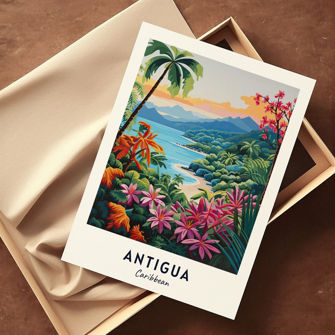 Antigua Caribbean Travel Print Wall Art Antigua Caribbean City Print Antigua Caribbean Travel Gift Antigua Caribbean Poster - Image 3