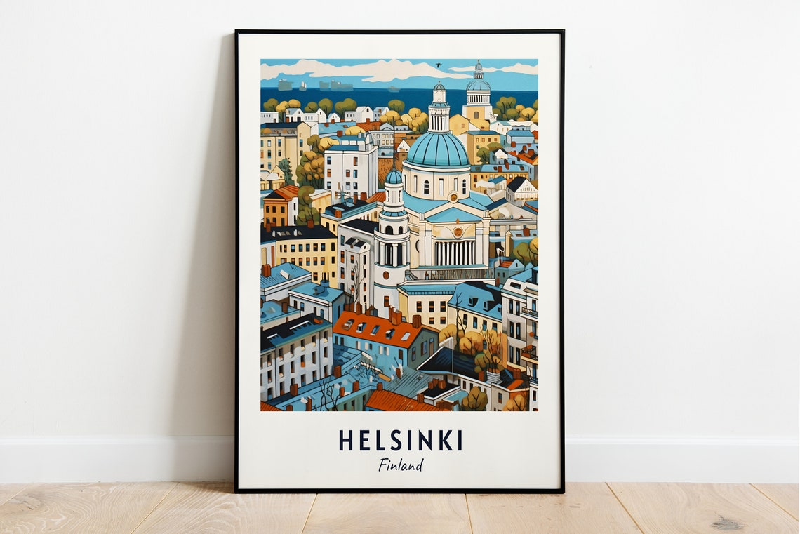 Helsinki Travel Gift City Poster