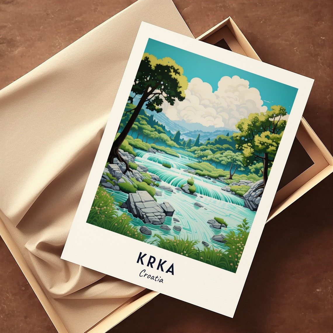 Krka Croatia Travel Print Wall Art Krka Croatia City Print Krka Croatia Travel Gift Krka Croatia Poster Wall Art - Image 3