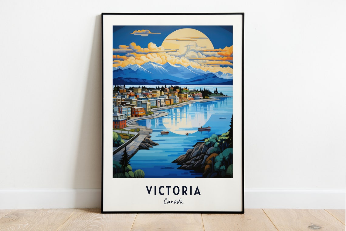 Victoria Travel Print Wall Art Victoria Canada City Print Victoria Travel Gift Victoria City Poster Travel Gift