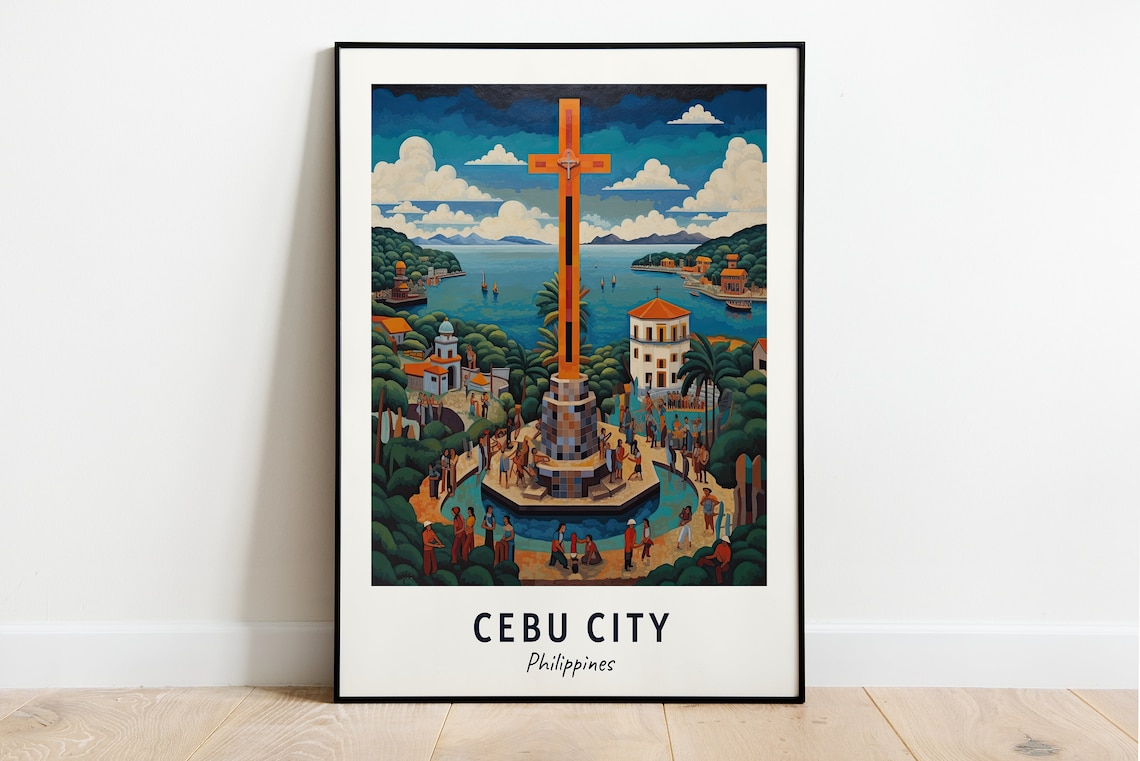 Magellan's Cross Travel Poster, Cebu City Philippines