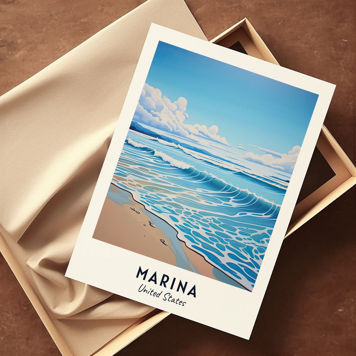 Marina Travel Print Wall Art Marina United States City Print Marina Travel Gift Marina City Poster Travel Gift - Image 3