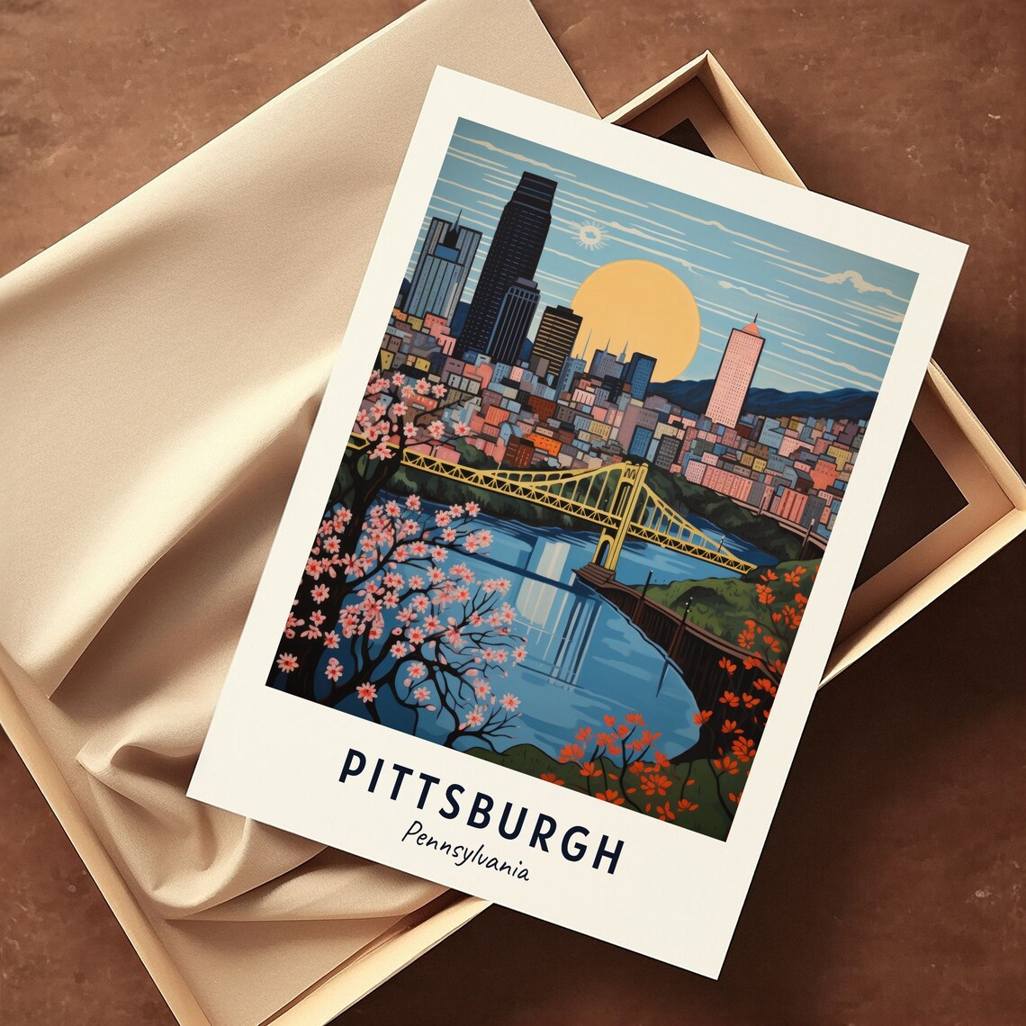 Pittsburgh Travel Poster, Pennsylvania City Print - Image 3