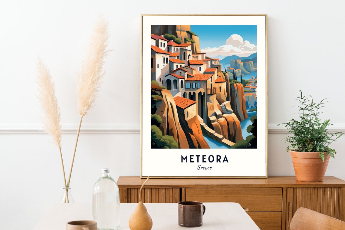 Monasteries Of Meteora Travel Print Wall Art Meteora Greece City Print Monasteries Of Meteora Travel Gift Monasteries Of Meteora Poster - Image 2