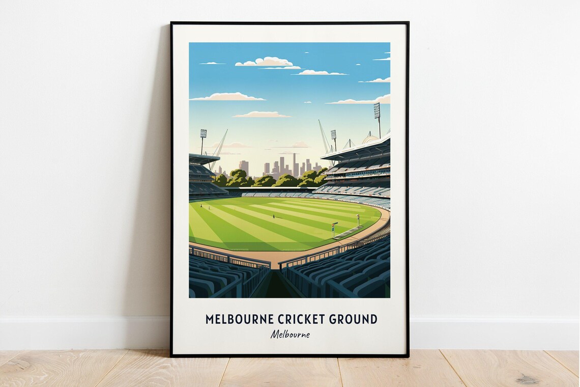 Melbourne Cricket Ground Stadium Art Print, Dorm Decor - Image 3