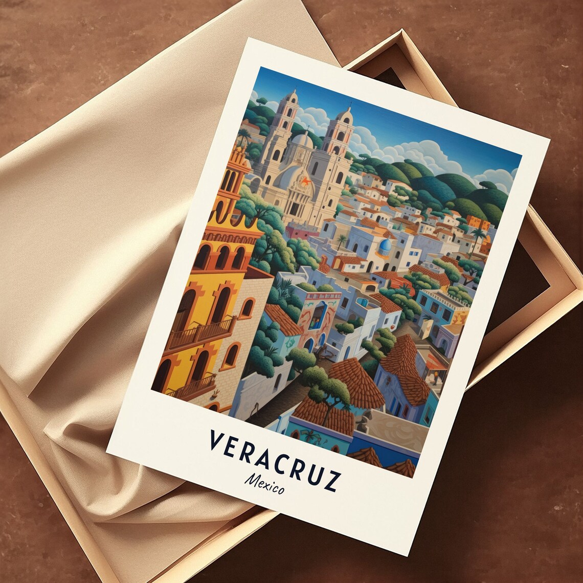 Zcalo De Veracruz Travel Poster, Veracruz Mexico - Image 3