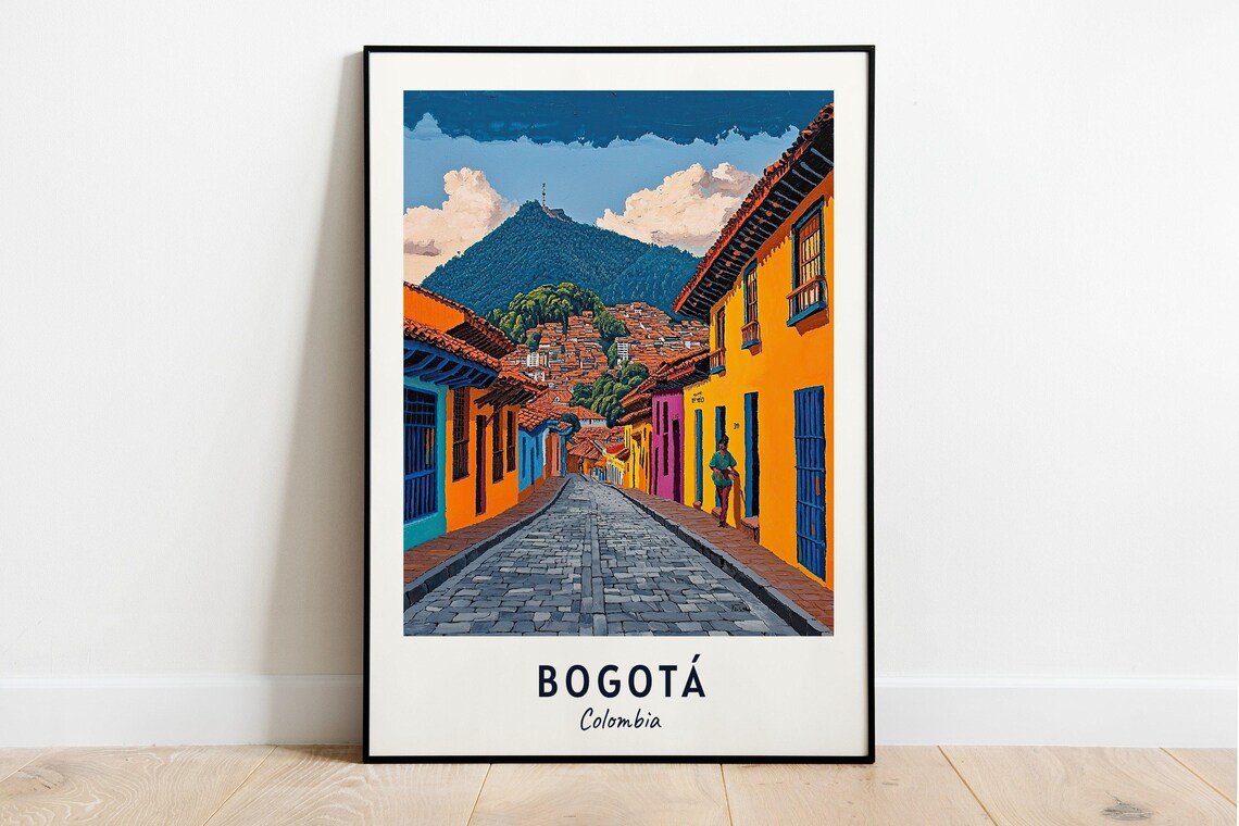 Bogot Travel Print Wall Art Bogot Colombia City Print Bogot Travel Gift Bogot City Poster Travel Gift - Image 3