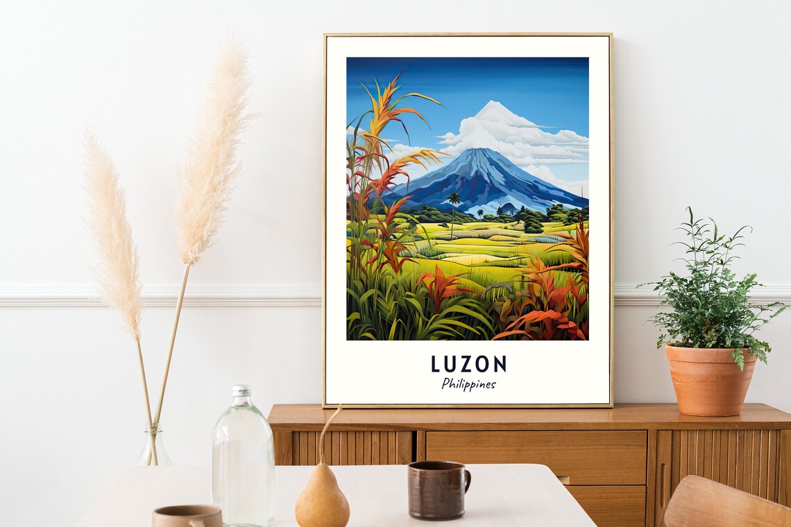 Luzon Travel Print Wall Art Luzon Philippines City Print Luzon Travel Gift Luzon City Poster Travel Gift Wall Art - Image 2