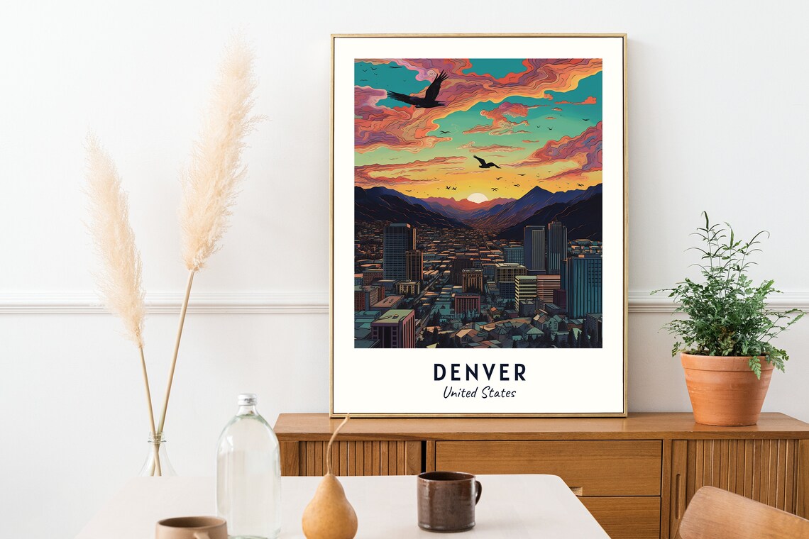 Denver Travel Poster, United States City Print - Image 2