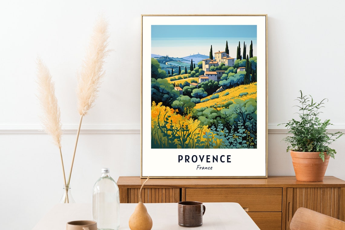 Provence France Travel Print Wall Art Provence France City Print Provence France Travel Gift Provence France Poster Travel Gift - Image 2