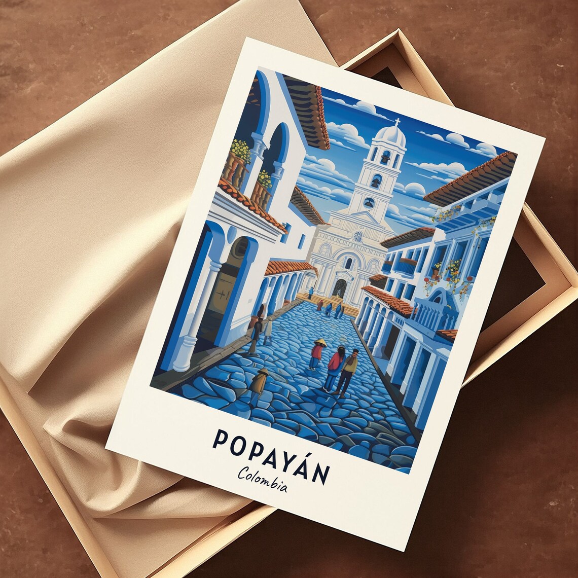 Popayán Historic Center Travel Poster, Colombia - Image 3