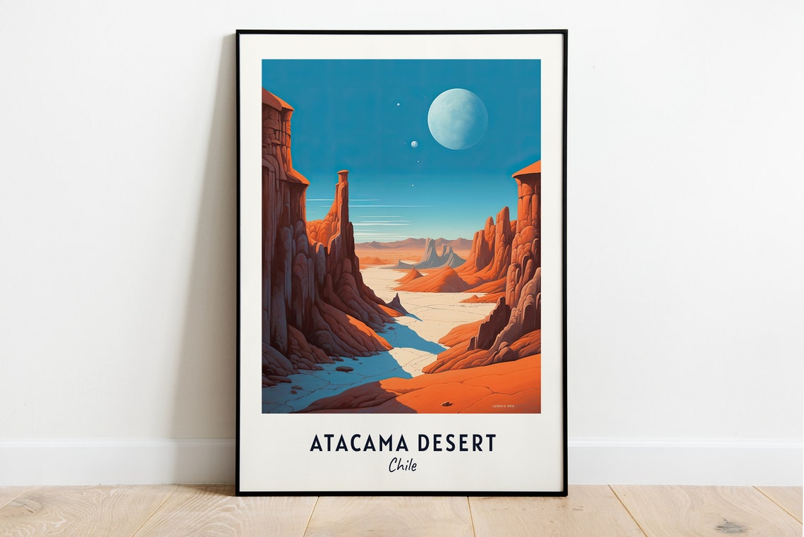 Moon Valley Rock Formations in the Atacama Desert Chile Poster