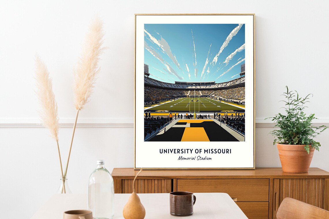 University of Missouri Memorial Stadium Goal Post Football Poster - Image 2