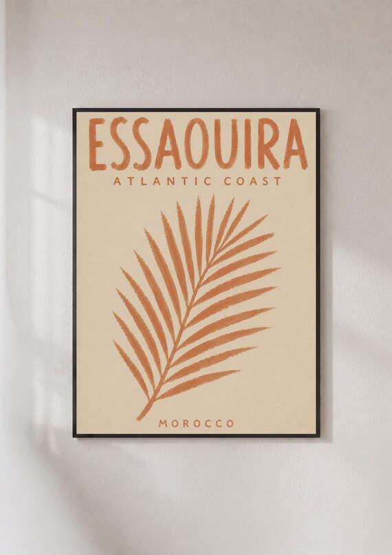 Essaouira Morocco Travel Poster, Atlantic Coast