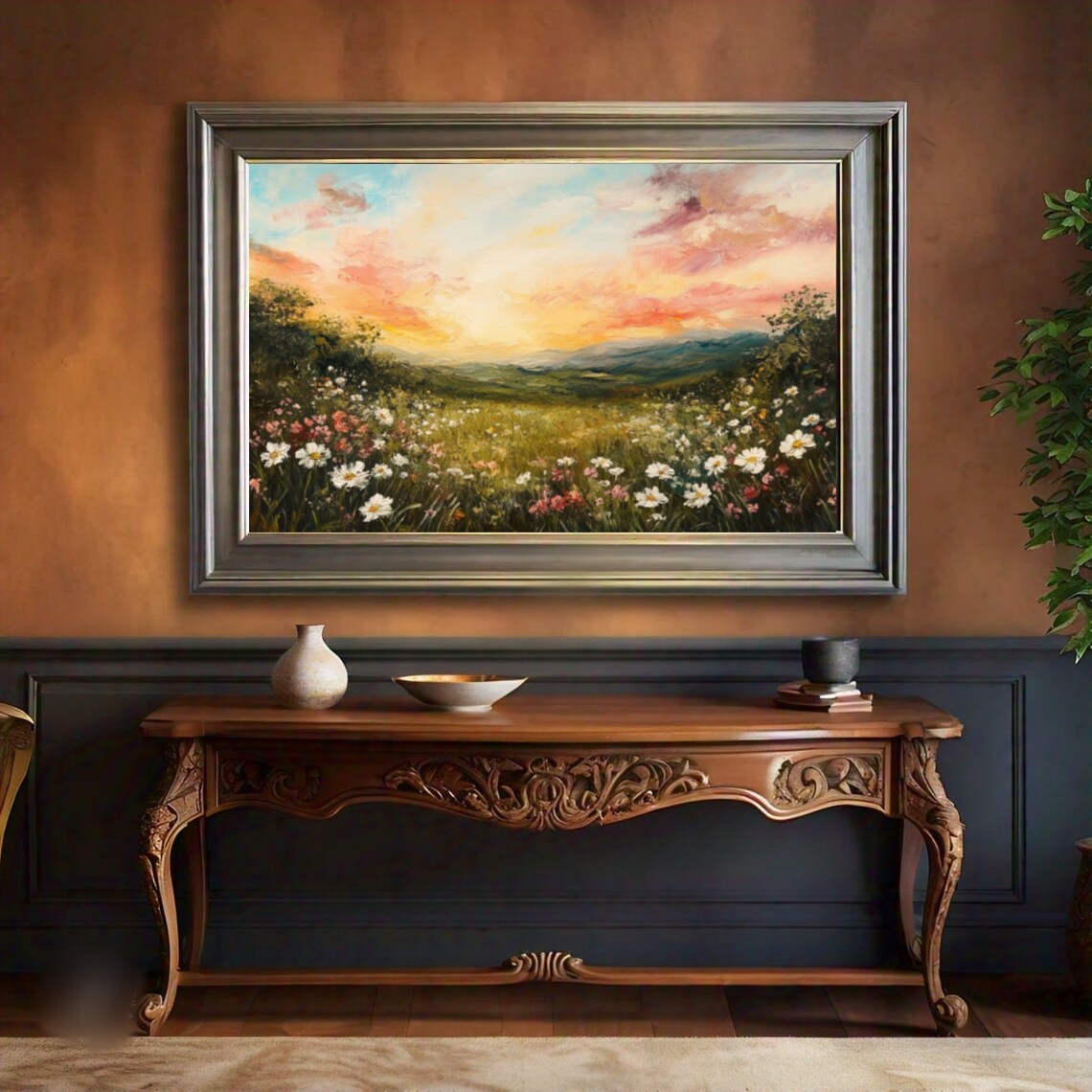 Wildflower Field Vintage Botanical Art Print