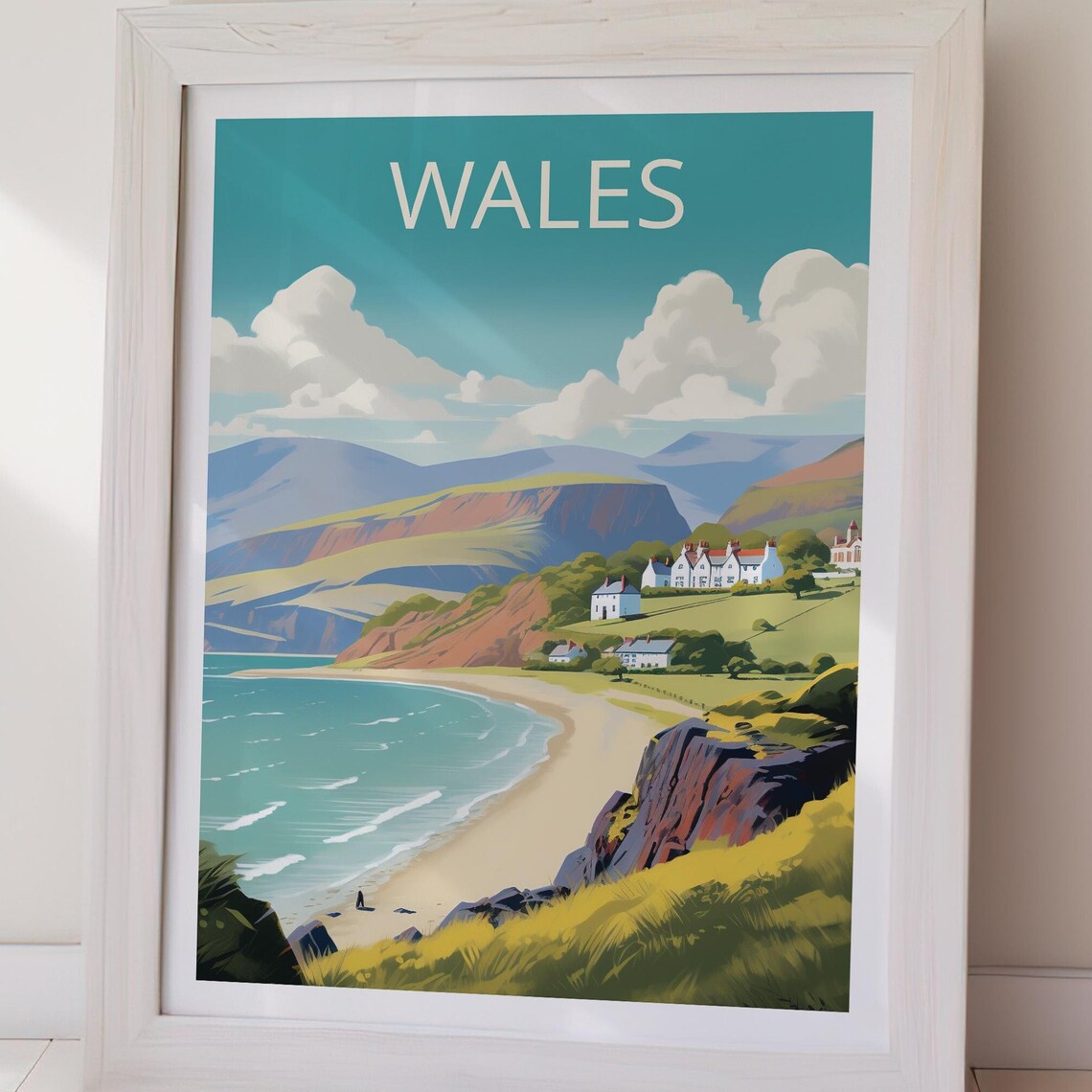 Wales Travel Poster, Hiking Adventure Travel Poster - Image 2