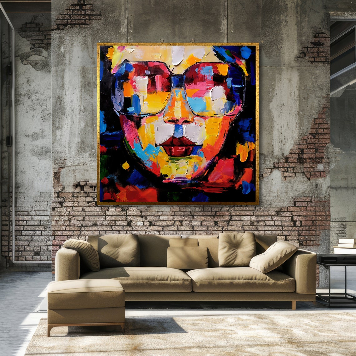 Colorful Sunglasses Abstract Vibrant Modern Art Bold Expressionist Wall Art Contemporary Pop Art Ready To Hang - Image 3
