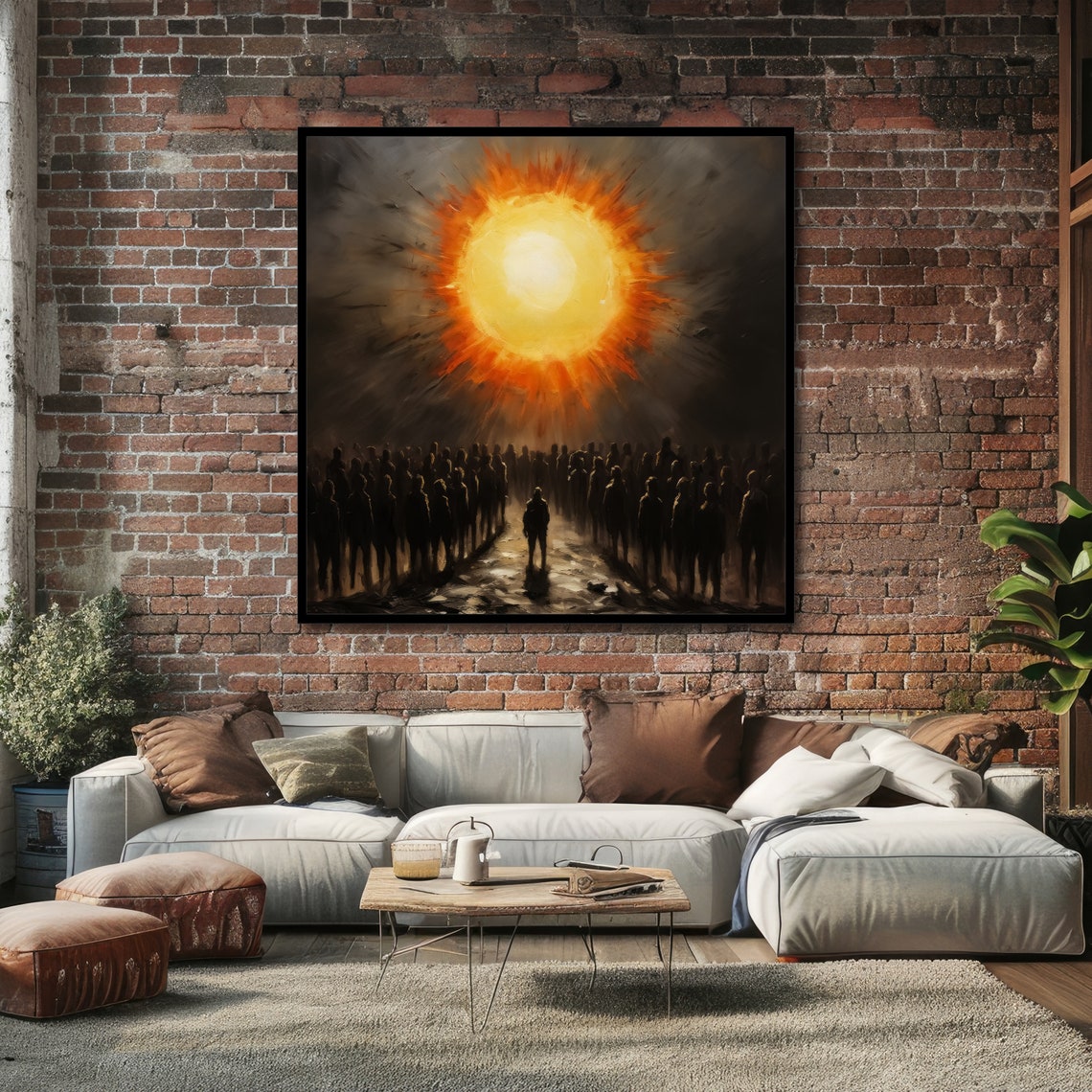 Sunrise Revelation Crowd Walking Toward the Bright Light Poster - Image 5