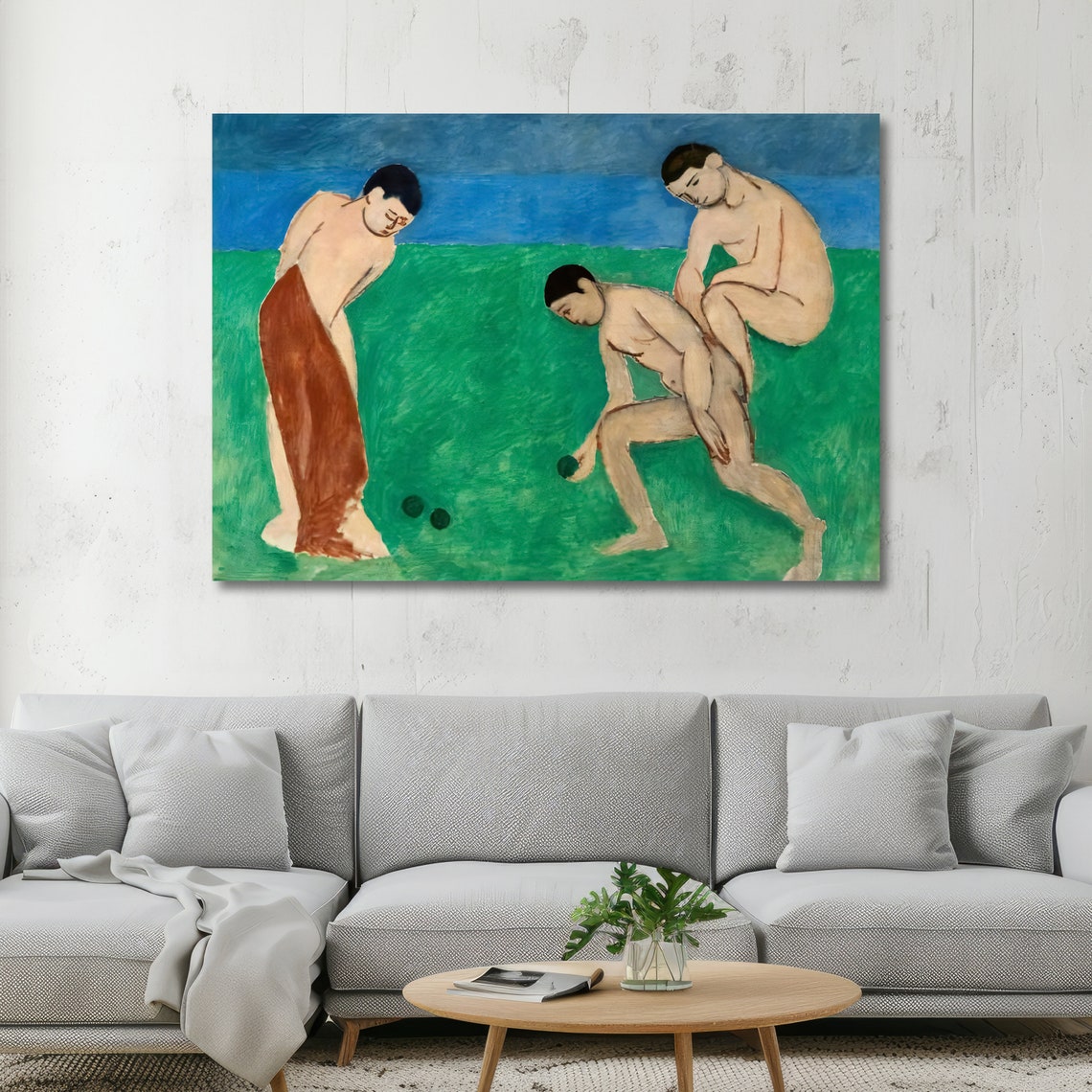 Matisse-Style Nude Figures Playing Boules on the Green Poster - Image 3
