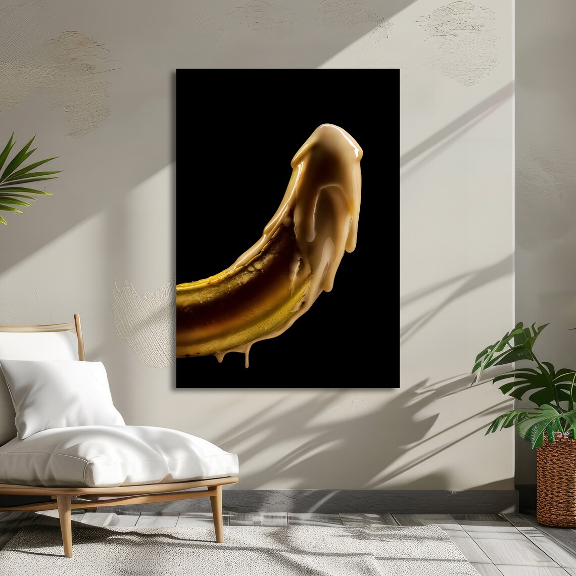 Seductive Banana Drip Art Erotic Food Art Unique Kitchen Wall Decor Ready To Hang - Image 5