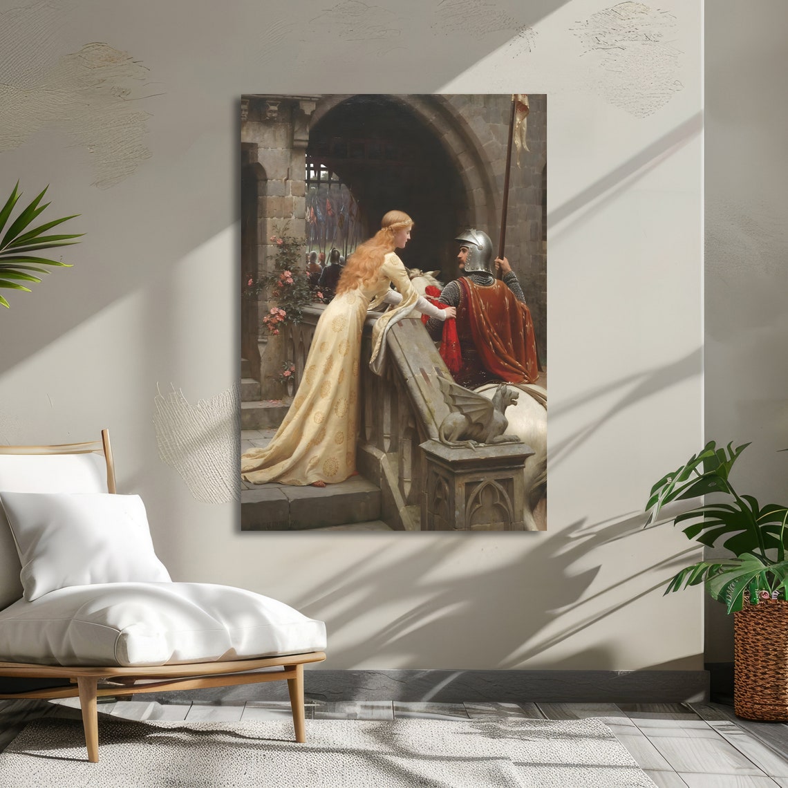 God Speed Knight Farewell Edmund Leighton Classic Art Poster - Image 5
