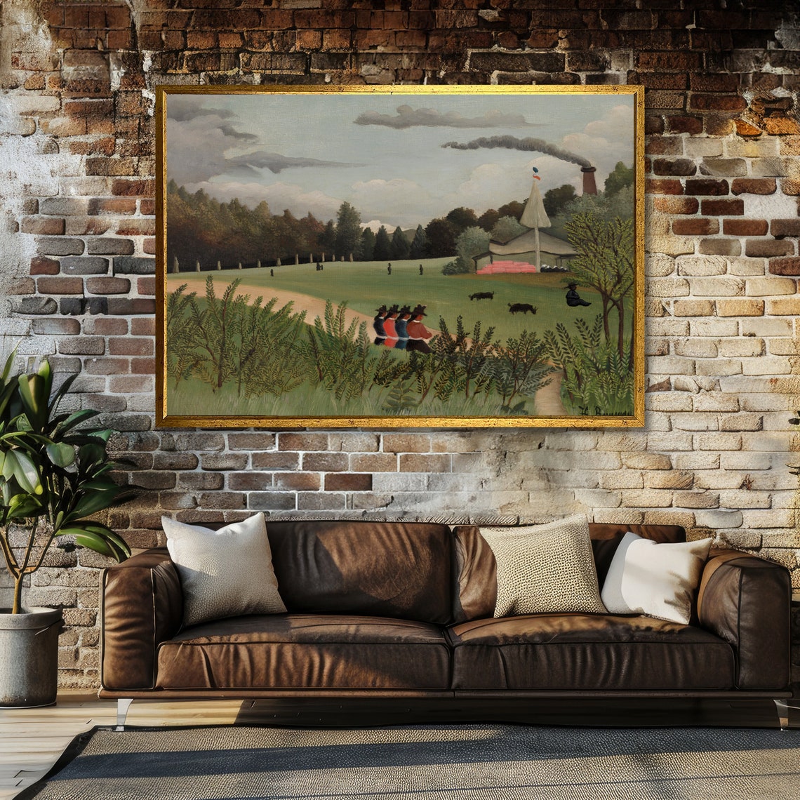 Rendezvous In The Forest Rousseau Art Print Primitivism Masterpiece Ready To Hang Decoration - Image 3