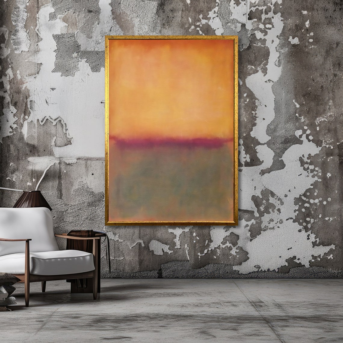 Sunset Serenity Abstract Rothko Inspired Art Tranquil Wall Decor Ready To Hang - Image 3
