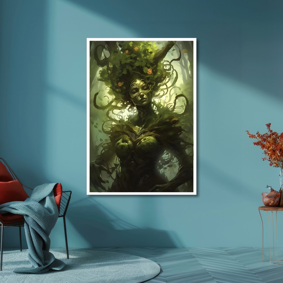 Enchanted Forest Guardian Mystical Nature Art Ready To Hang - Image 6