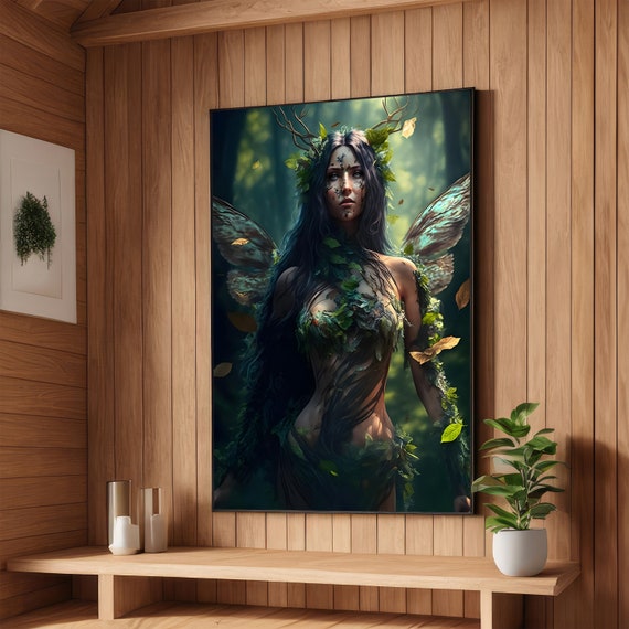 Enchanted Forest Fairy Nature Spirit Mystical Art Ready To Hang