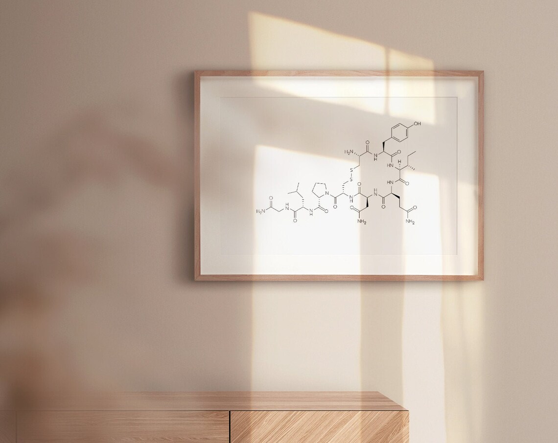 Oxytocin Molecule Love Chemistry Art Print