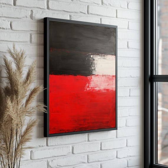 Mark Rothko Black Red Mark Rothko Reproduction Abstract Wall Art Modern Art Expressionism Painting Art Museum Art Rothko Poster