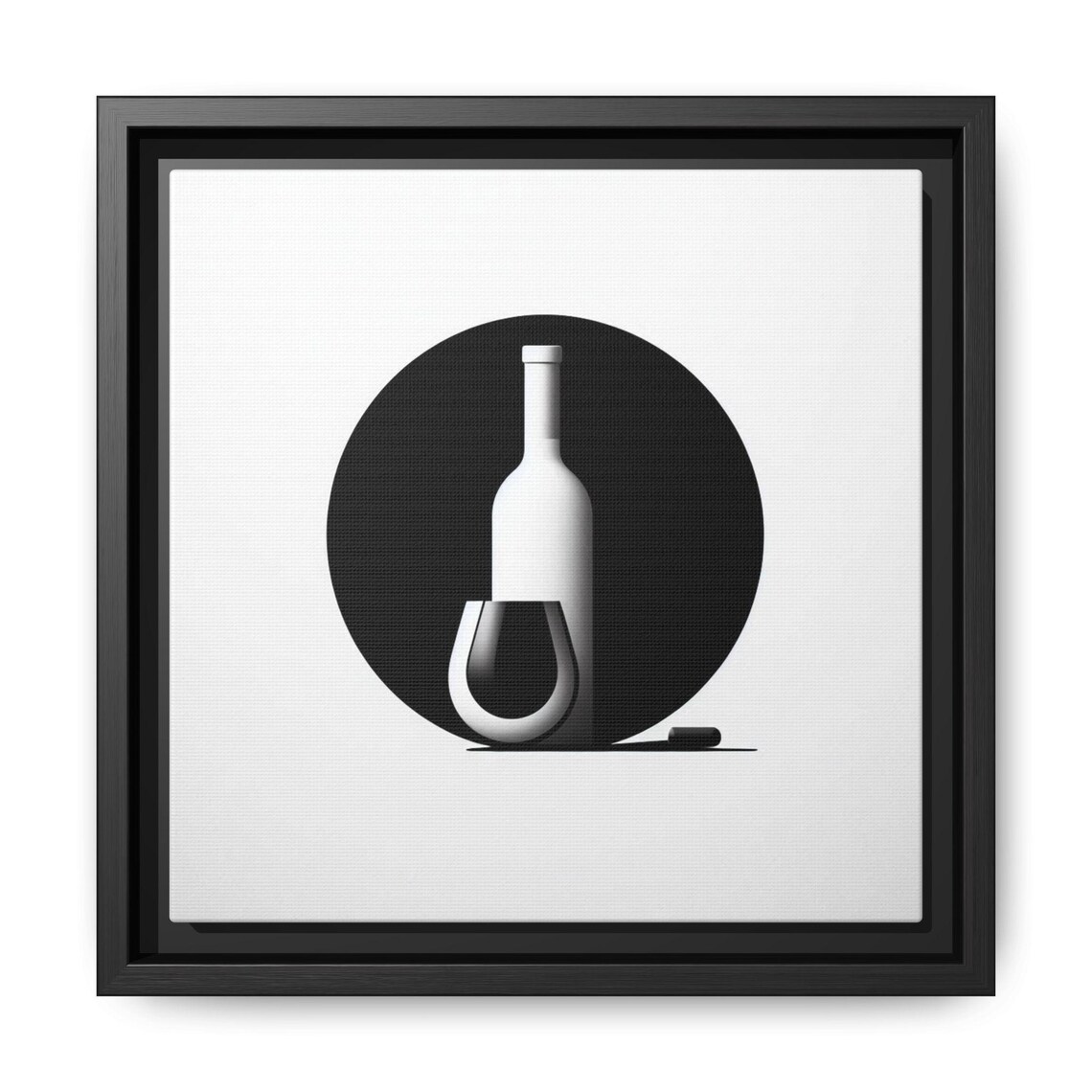Modern Wine Bottle, Minimalist Kitchen Art - Image 3