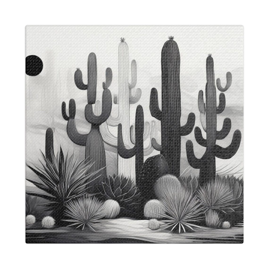 Desert Cactus Wall Art Print Monochrome Decor Minimalist Home Decor Modern Art Piece Cactus Lover Gift Wall Decoration