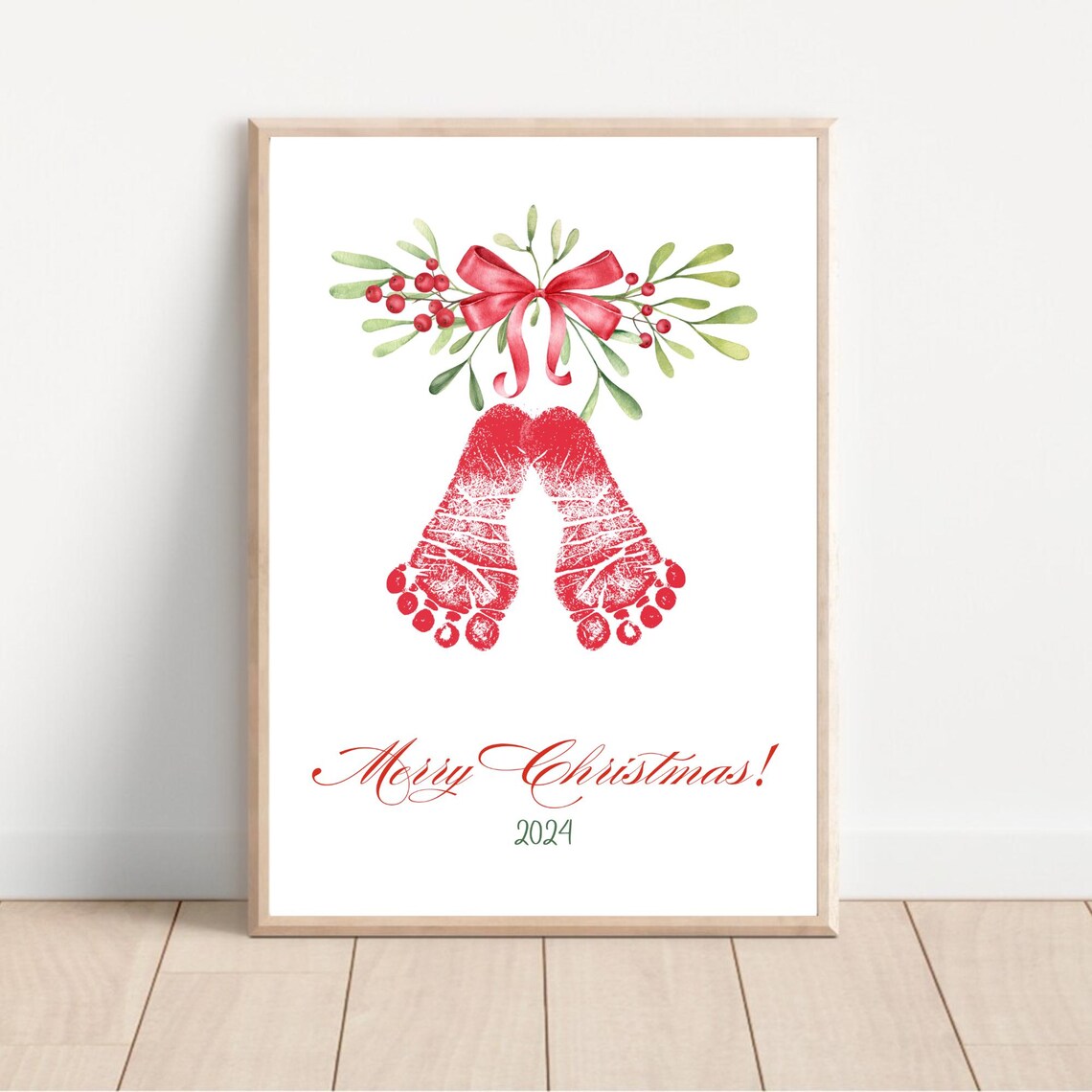 Baby's First Christmas Footprint Keepsake Print - Image 2