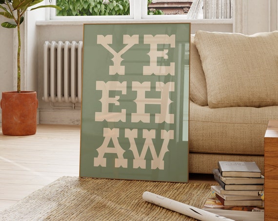 Western Style Art Print Boho Minimalist Prints Modern Art Bohominimalistdecor Cowboy Art Physical Poster Print Shipped To You