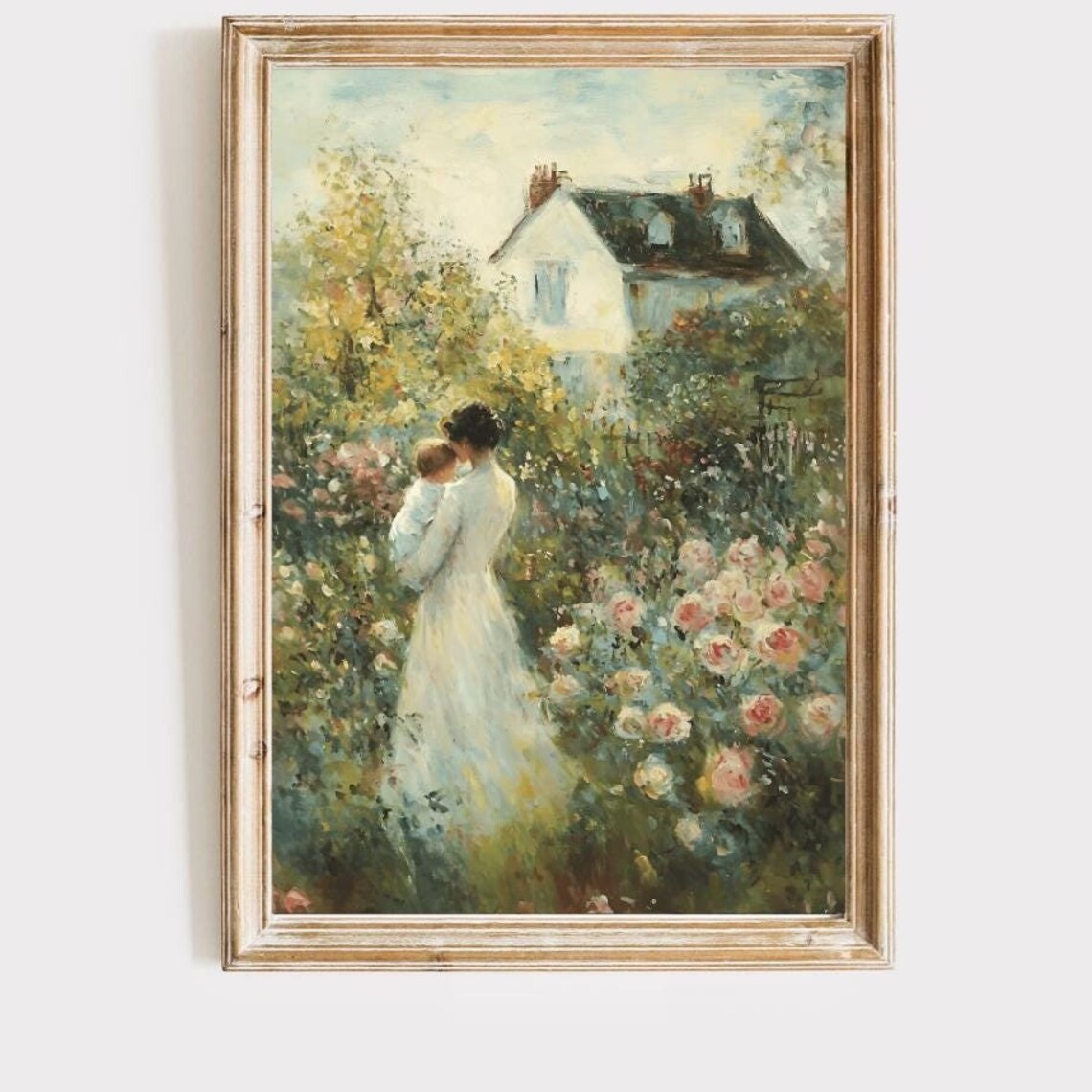 Motherhood Cottagecore Nursery Print Mother And Baby Vintage Nursery Wall Art Baby Boom Mothers Day Gift
