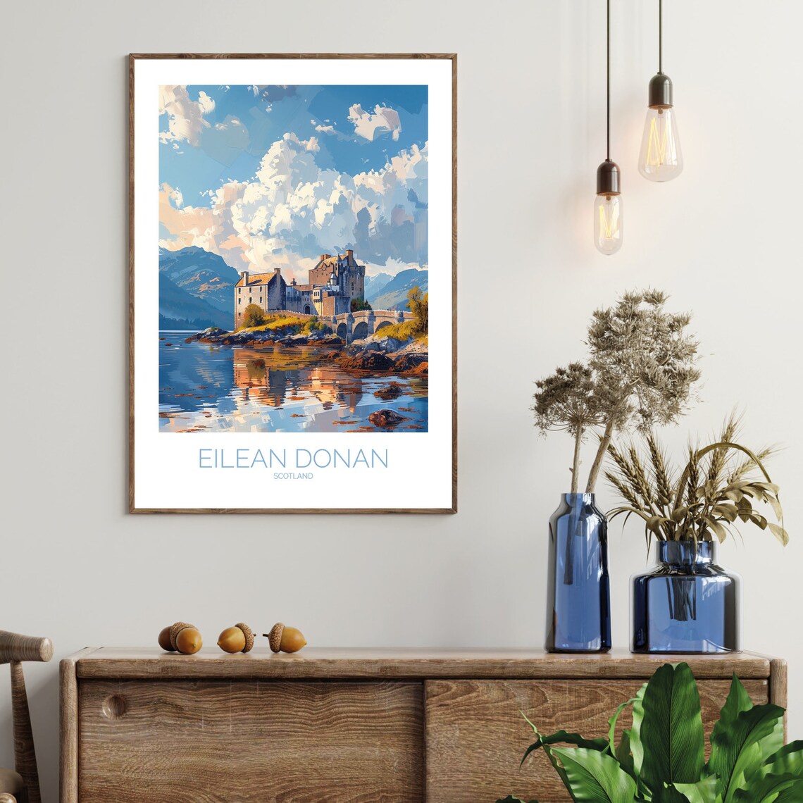 Eilean Donan Castle Scotland Island Bridge Loch Water Poster - Image 2